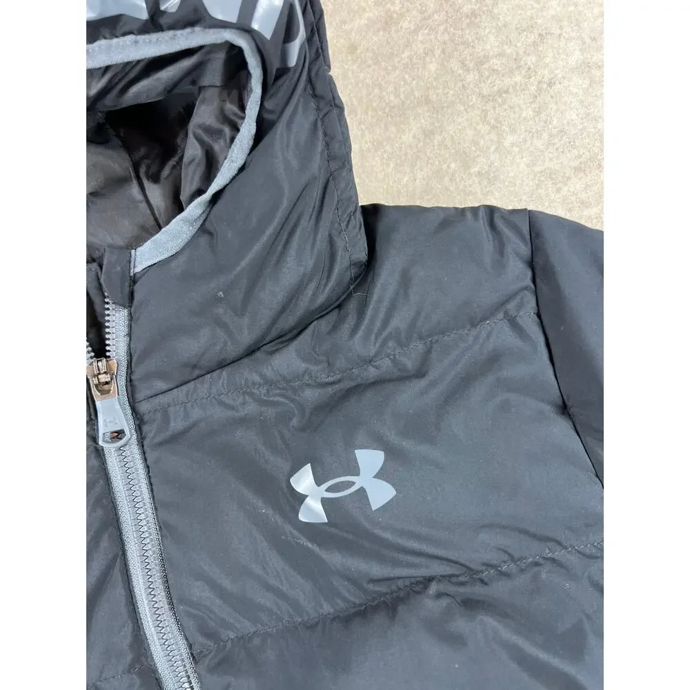 Under Armour Boys Pronto Puffer Jacket Black Midweight Size Medium (10/12)